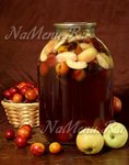 Компот из алычи и яблок (на зиму)