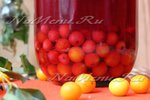 Компот из вишни и алычи