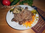Ленивые гречка с грибами и курицей