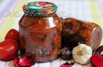 Острые баклажаны с помидорами и морковью