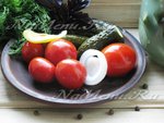 Маринованные помидоры с огурцами без уксуса