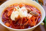 Постный борщ с бычками в томате