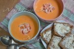 Суп-пюре с креветками и овощами