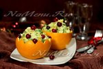 Новогодний салат с курицей и апельсином