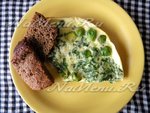 Омлет на сметане с брюссельской капустой в мультиварке