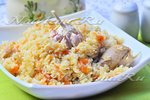 Плов в казане с курицей