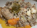 Гречневая каша с мясом и овощами в духовке