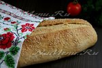 Батон домашний с кунжутом (тесто на опаре)