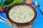 Окрошка на кефире и минералке