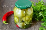 Зелёные помидоры на зиму с чесноком