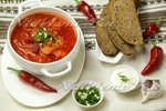 Красный борщ с помидорами