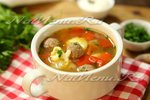 Суп с фрикадельками и клецками