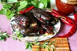 Баклажаны квашеные с базиликом и чесноком