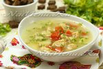 Куриный суп с  клецками из тыквы