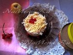 Слоеный салат с мясным паштетом
