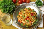 Постное овощное рагу с фасолью