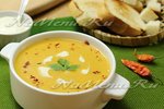 Тыквенный суп-пюре с рисом и картофелем