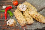 Куриные сардельки с кунжутом и горчицей. Корейская кухня