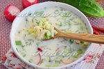 Окрошка с курицей на кефире