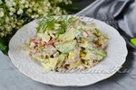 Салат с ветчиной и овощами