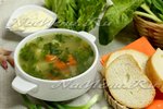 Суп со шпинатом, картофелем и рисом