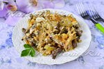 Салат с говяжьей печенью