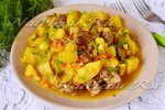 Простой рецепт тушеной картошки с мясом