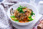 Картошка с курицей и грибами в банке