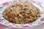 Куриное филе с грибами и капустой