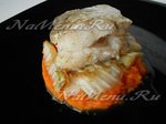 Треска с морковным пюре