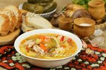 Рассольник с курицей и рисом