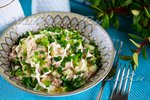 Салат из печени трески с огурцом и яйцом