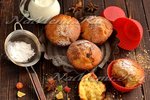 Кексы на кефире в силиконовых формах