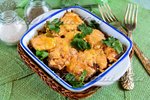 Запеканка из картофеля с фаршем и грибами