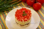 Салат "Красная шапочка" с помидорами
