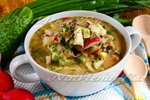 Окрошка с килькой в томатном соусе