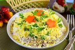 Салат "Мимоза" с сайрой