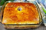 Пирог с мясом и картошкой в духовке