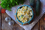 Салат с яичными блинчиками и курицей