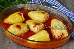 Перец фаршированный мясом и рисом в духовке