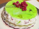 Желейный торт с фруктами