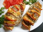 Запеченное филе по-провански с сыром и помидорами