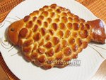 Пирог с рыбой и рисом из дрожжевого теста