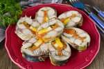 Оригинальная закуска - маринованная скумбрия с желатином и яйцом