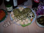 Новогодний салат "Змейка"